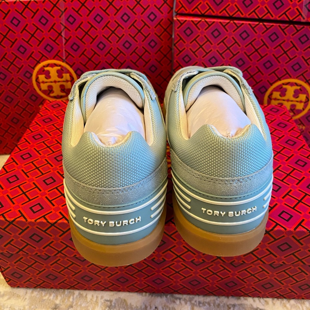 Tory Burch Clover Court Nylon/Suede Sneakers - Picture 6 of 10